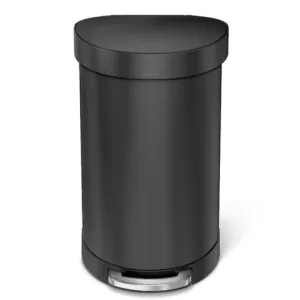 Simple Human, 45L Semi Round Pedal Bin, Matte Black