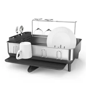 Simple Human, Steel Frame Dishrack W/Wine Glass