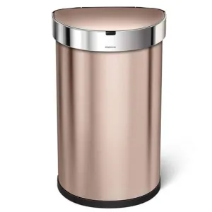 Simple Human, Semi Round Sensor Bin Rose Gold 45L