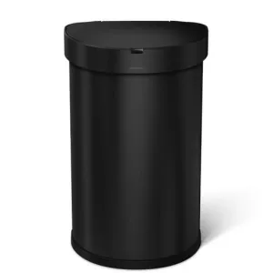 Simple Human, Semi Round Sensor Bin Black  40L