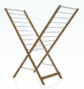Afer Space XL Foldable Wood Clothes Dryer 160x79cm 12m Drying Capacity Brown