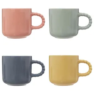 Mug Emma Stoneware 32 cl - Grey, Navy, Pink, Yellow