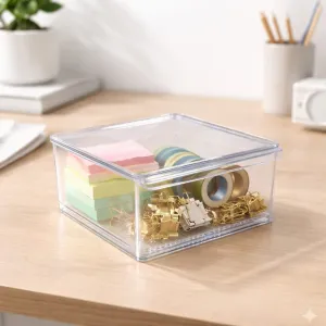 Clear Multipurpose Storage Organizer with Lid