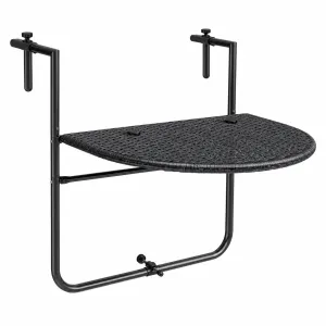 Alba Balcony Table â€“ Rattan Design, 60 cm