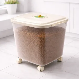 Plastic Storage Box with Lid & Wheels