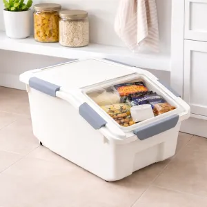 Stackable Storage Box with Front Opening Lid