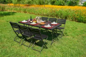 Rectangular Folding Table Wood Design