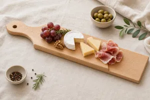 REAL WOOD Wooden Salami Slicing Board â€“ 38 Ã— 6.5 cm