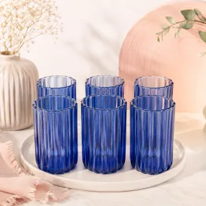 Set of 6 Handmade Glass Cups â€“ 6.5 cm Diameter