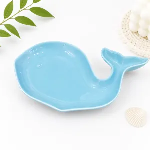 Sea Friends Acqua Whale Plate â€“ 28Ã—18 cm
