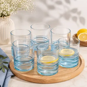 Handmade Glass Cups â€“ Set of 6 pcs, 8 cm Diameter