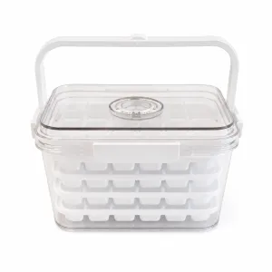 Rectangular Storage Box with 5 Ice Cube Trays â€“ 20 Ã— 14 Ã— 12 cm