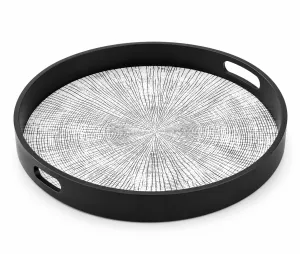 Wooden Serving Tray with Plexi Inner Top â€“ Ã˜40 cm