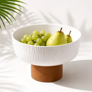 Porcelain Round Bowl with Stand