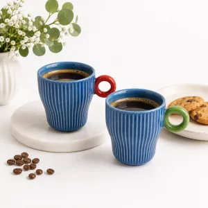 SET*2 COFFEE CUP â€œTWIST & MATCHâ€ AQUA / PINK â€“ 90ML