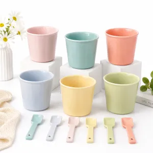 SET*6 ICE CREAM CUP + SPOON