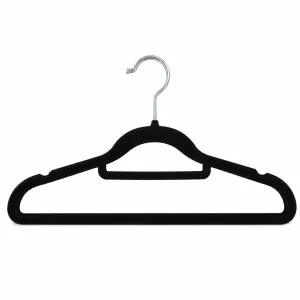 Set of 5 Velvet Suit Hangers â€“ Black