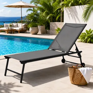 Outdoor Poolside Lounger â€“ Steel Frame