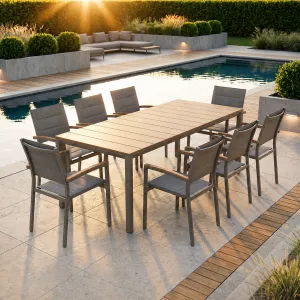 Aluminum Dining Set with Polywood Tabletop