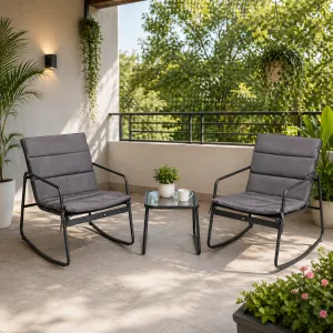 Rocking Chair Set with Side Table