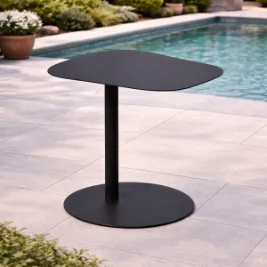 Modern Aluminum Side Table Indoor Outdoor 50 x 38 x 50 cm