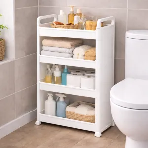 Multi-Use Rolling Storage Trolley Slim Multi-Tier 53x18x93.5 cm