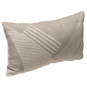 Jacquard Pillow, Removable, Water-Repellent, Taupe, 50x30 cm