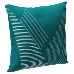 Jacquard Pillow Peacock, Water-Repellent Duck Blue 40X40 cm