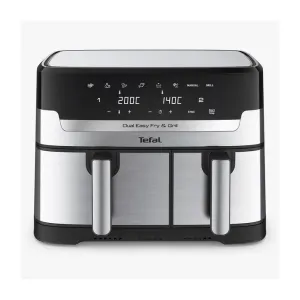 Tefal Ey905D40 Dual Easy Fry & Grill Air Fryer 8.3L Stainless Steel 2-Zone Xxl