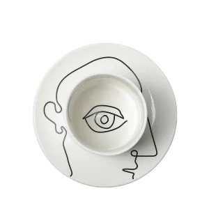 Simple Eye Mug - Black Porcelain Mug