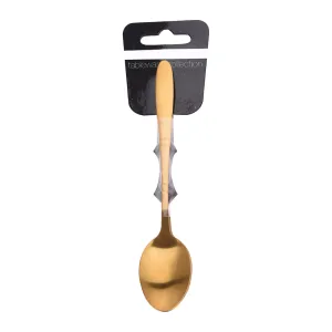 Gold Tea Spoons Set of 6 - Elegant Stainless Steel