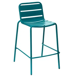 PHUKET HIGH STACK CHAIR - Blue Epoxy Steel Stackable Outdoor Chair