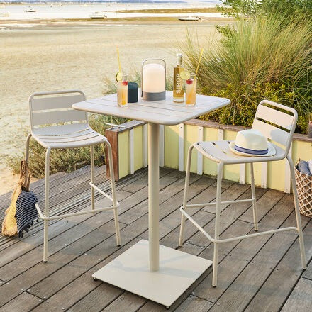 PHUKET High Stack Chair - Steel Outdoor Stackable Anti-Rust Bar Chair