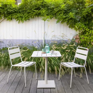 PHUKET Square Table â€“ Compact Clay Outdoor Garden Table for Two