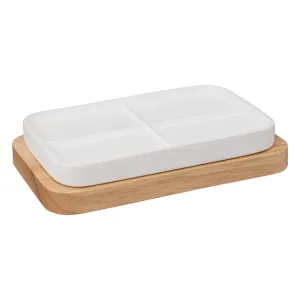 Soap Holder Resin Nature, White, Compact Design