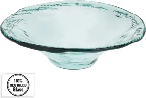 Recycled Glass Serving Plate Transparent D 40 x H 12 cm