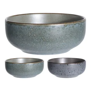 Stoneware Bowl - Dark Grey, Light Grey, 600 ML