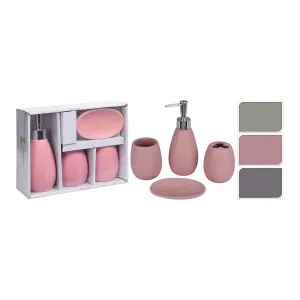 Bathroom Set 4Pcs â€“ Pastel Ceramic Minimalist Design