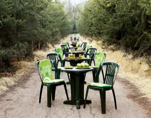 Fiesta Striped Armless Chair for Indoor & Outdoor Use