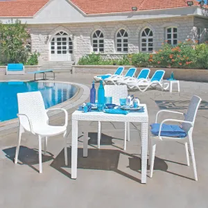Glinda-A Armchair - Durable Plastic Rattan Design