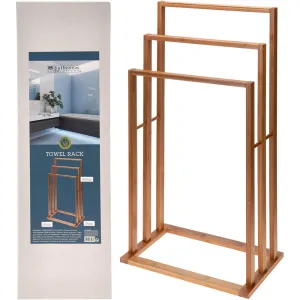 Towel Rack Bamboo With 3 Bars