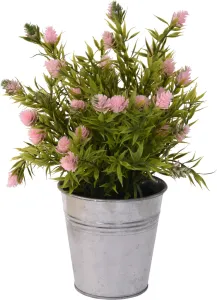 PLANT IN ZINC POT - Artificial Plant 26cm