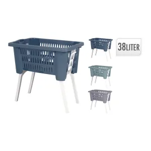 Laundry Basket With Stand - 38LT Capacity, Multiple Colors