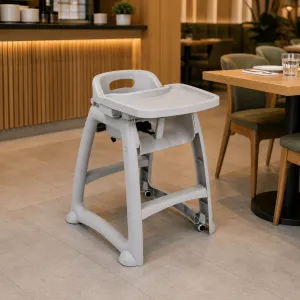 Kid's High Chair with Tray and Wheels