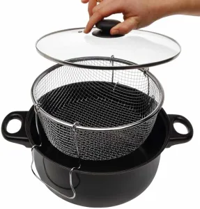 Deep Fryer with Glass Lid for All Stoves