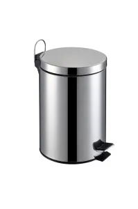 Round Pedaled Dustbin - Black, 12L, Stylish & Durable