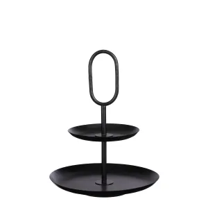 Rama Tiered Stand - Metal, Black, Modern Design
