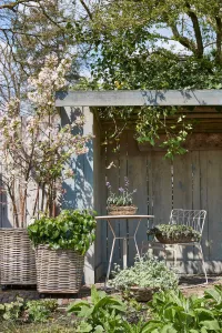 Marcia Square Basket with Wheels for Home & Garden