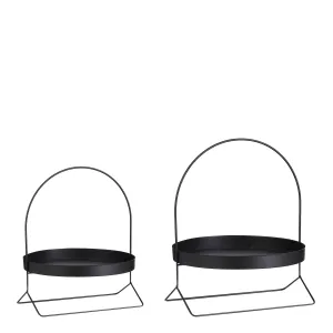 Black Tiered Serving Stand for Buffets & Patio Tables