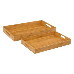 SET OF 2 BAMBOO TRAY